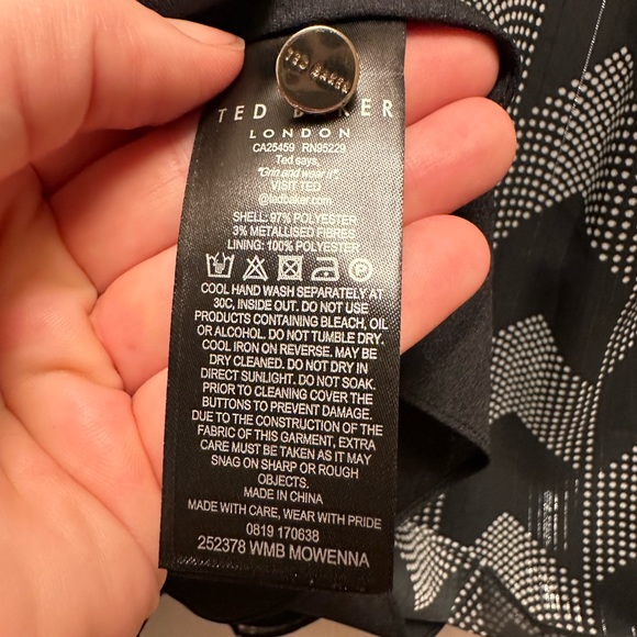 NWT - Ted Baker - MOWENNA JARDIN RUFFLE SLEEVE BLOUSE - Picture 6 of 9